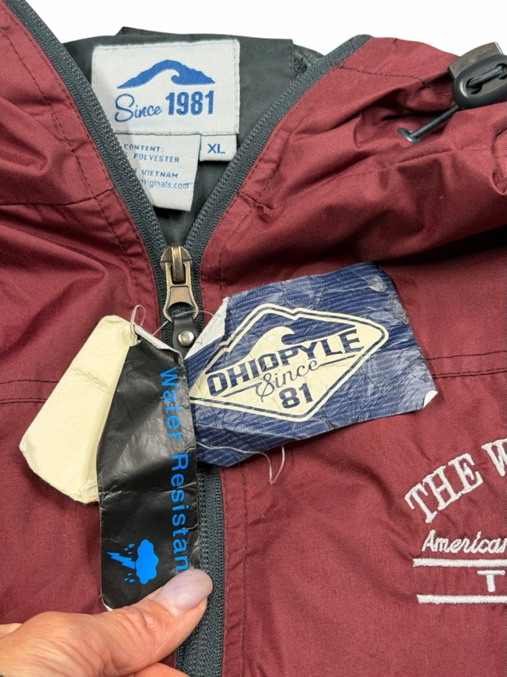 10/$25🦋 NWT Ohiopyle Maroon THE WOODLANDS Windbreaker - Size XL - Picture 10 of 15